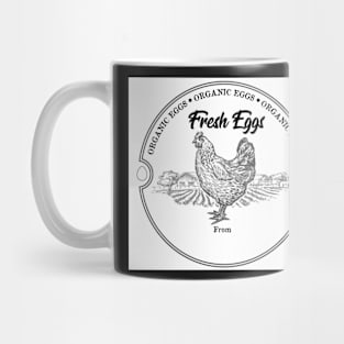 Fresh Eggs Label Mug